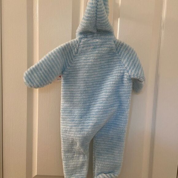Vintage Bundles by Sterncraft Hooded Pram Suit Blue Striped USA Size Medium NWT - Picture 8 of 10